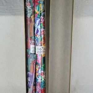 Vintage Sally Foster Christmas Wrapping Paper and Tissue Paper Box Set - New